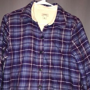Fleece lined flannel